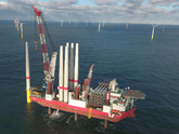Offshore-Windpark Sandbank: Alle Windenergieanlagen errichtet