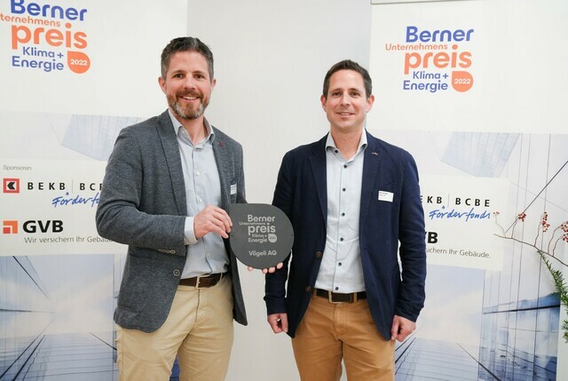 Berner Unternehmenspreis Klima + Energie: Geht an Vögeli AG Marketingproduktion & Druck für einzigartige neue Massstäbe im Bereich Nachhaltigkeit