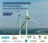 Letzte Tickets für die Nationale Windenergietagung 2022 vom 31. August - jetzt schnell noch Plätze sichern!