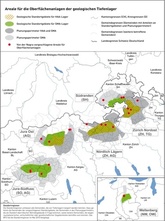 Nagra: Standortvorschläge für 20 Oberflächenanlagen geologischer Tiefenlager