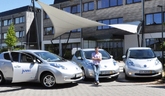 Erster Nissan Leafin Deutschland bei juwi