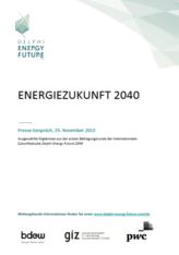 BDEW: Erste Ergebnisse der Studie Delphi Energy Future 2040