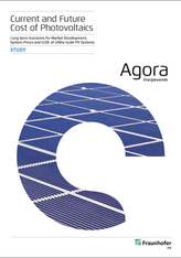 Agora-Studie: Photovoltaik wird zum günstigsten Stromlieferant