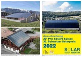 Schweizer Solarpreis 2022: Jetzt anmelden - innovative Solarbauten und Energieanlagen gesucht!