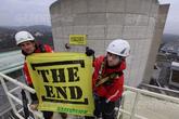 Aktion beendet: Greenpeace-Aktivisten setzen ein klares Zeichen für ein Europa ohne Uralt-Reaktoren