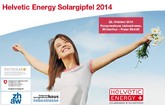 Helvetic Enery Solargipfel 2014: Save the date!