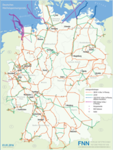 VDE/FNN: Aktualisierte Karte des deutschen Höchstspannungsnetzes