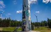 IG Windkraft: Graffiti-Kunst auf steirischem Windrad